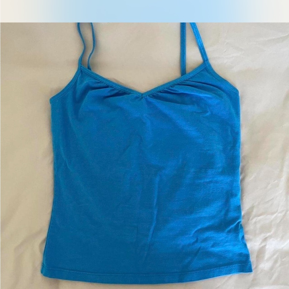 Blue Spaghetti Strap Top